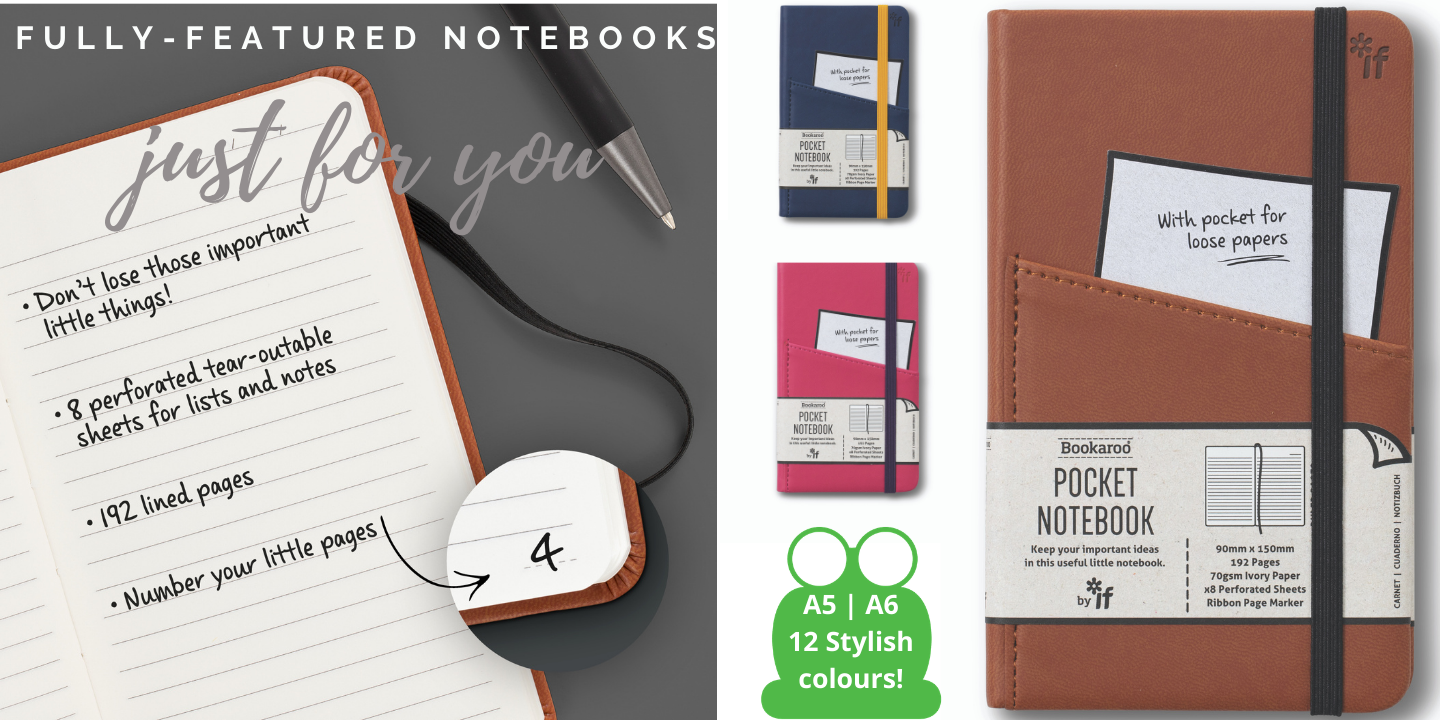 A5 and A6 Bookaroo Notebooks