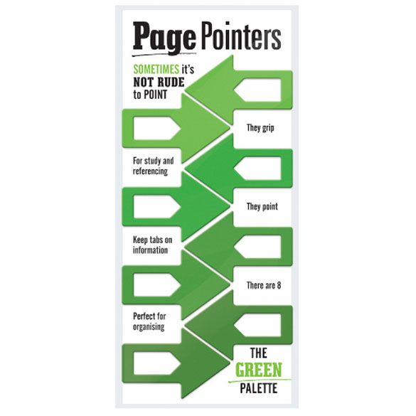 Green set of page pointers