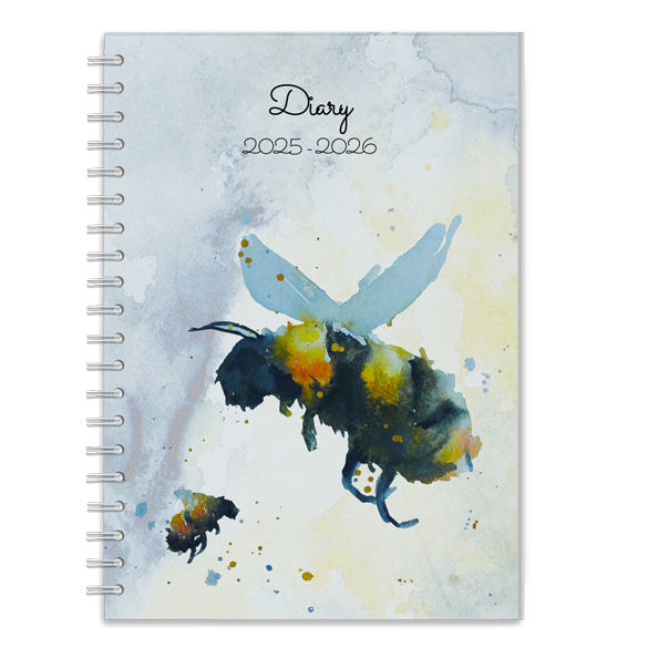 Teacher planner academic diary with Bee in watercolour as illustration