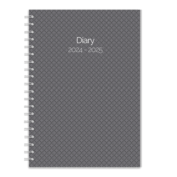 Art Deco Tax Year Diary | Grey