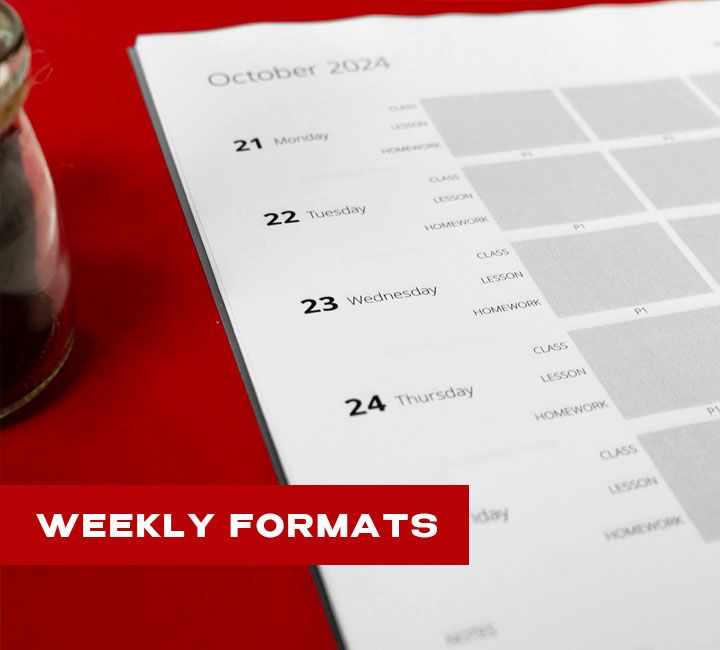 Weekly Formats Teacher Planner Diaries