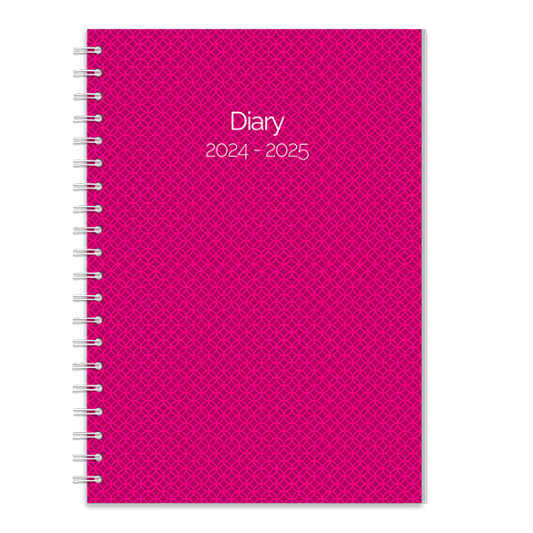 Art-Deco Tax Year Diary | Pink