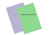 144 Sheets Coloured Blank Notes Pages | A5