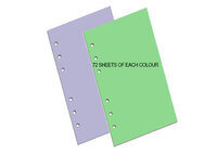 144 Sheets Coloured Blank Notes Pages | Personal Size