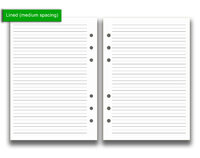 144 Sheets Medium Lined Notes Pages | A5 White